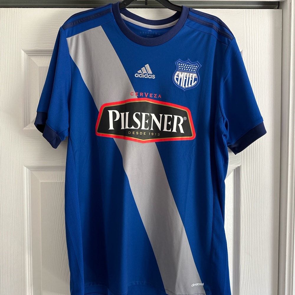2017 Adidas FC Emelec Home Kit Blue Jersey with White Trim